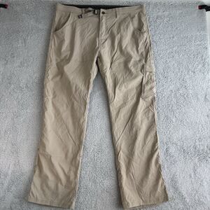 A Prana‎ Pants Mens 40x32 Beige Stretch Zion II Cargo Stretch Outdoor Hiking